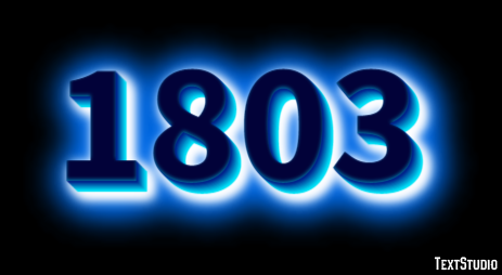 1803 Tekst Effect