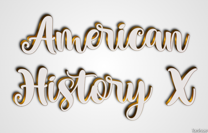American History X Text effect