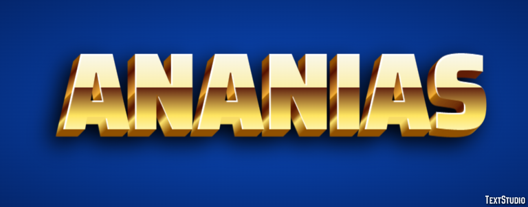 Ananias Text Effect