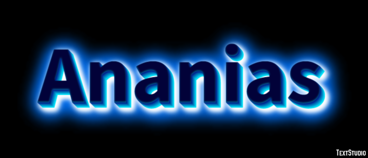 Ananias Text effect