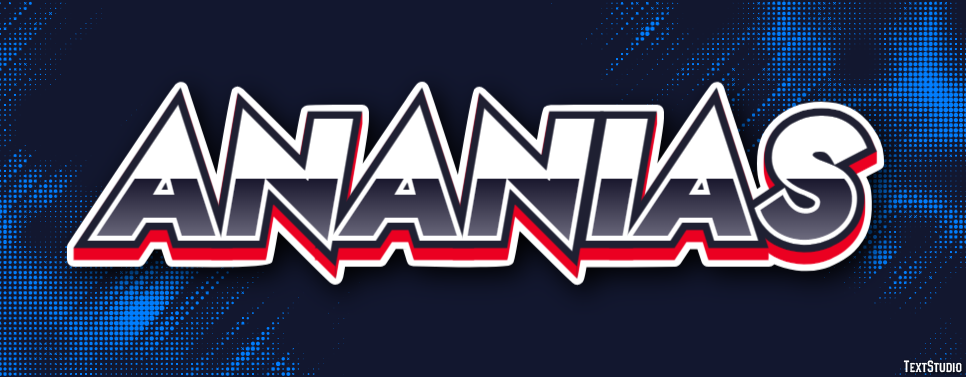 Ananias Text effect