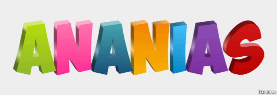 Ananias Text effect