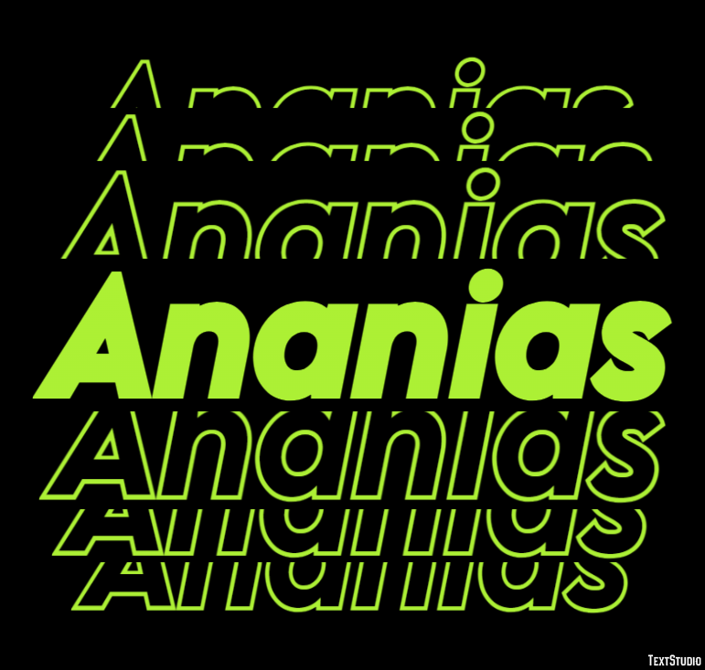 Ananias Text Effect