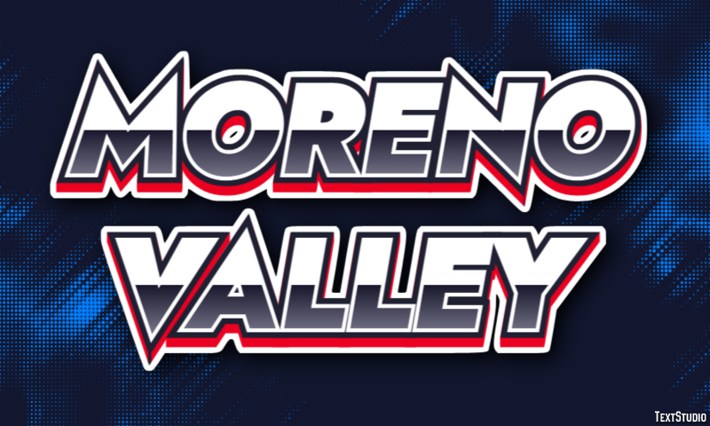 Moreno Valley Tekst Effect