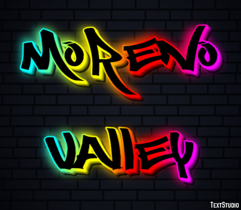 Moreno Valley Tekst Effect