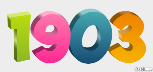 1903 Effetto testo