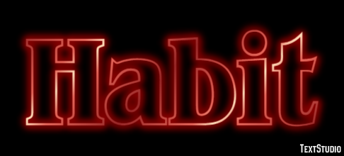 Habit Эффект текста
