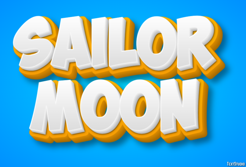 Sailor Moon Efecto de Texto