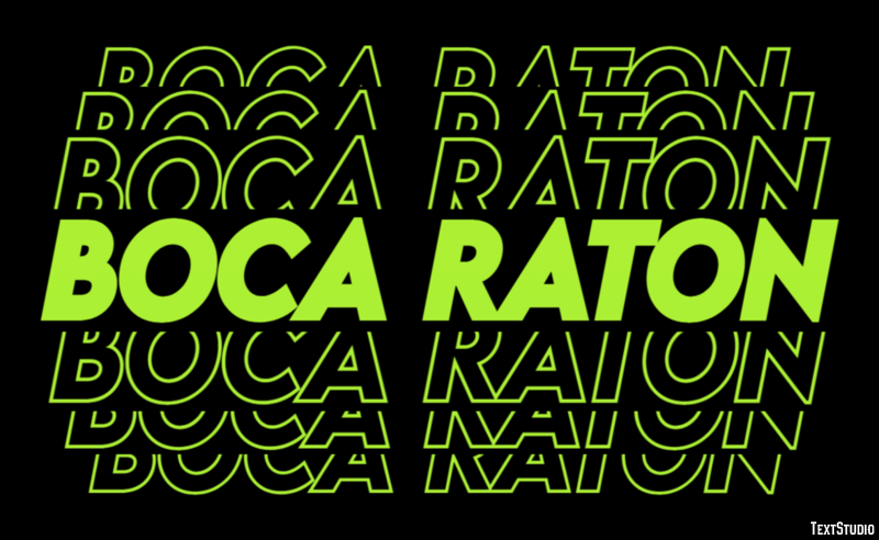 Boca Raton Effetto testo