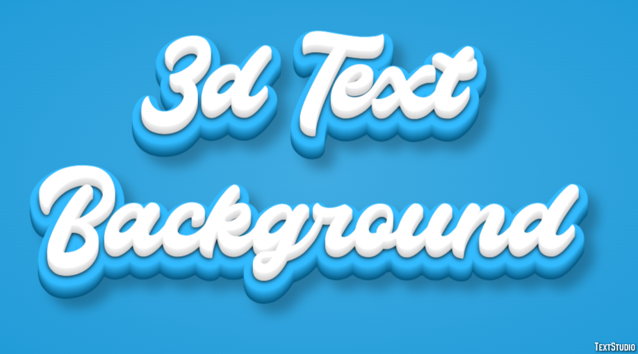 3d Text Background Metin Efekti