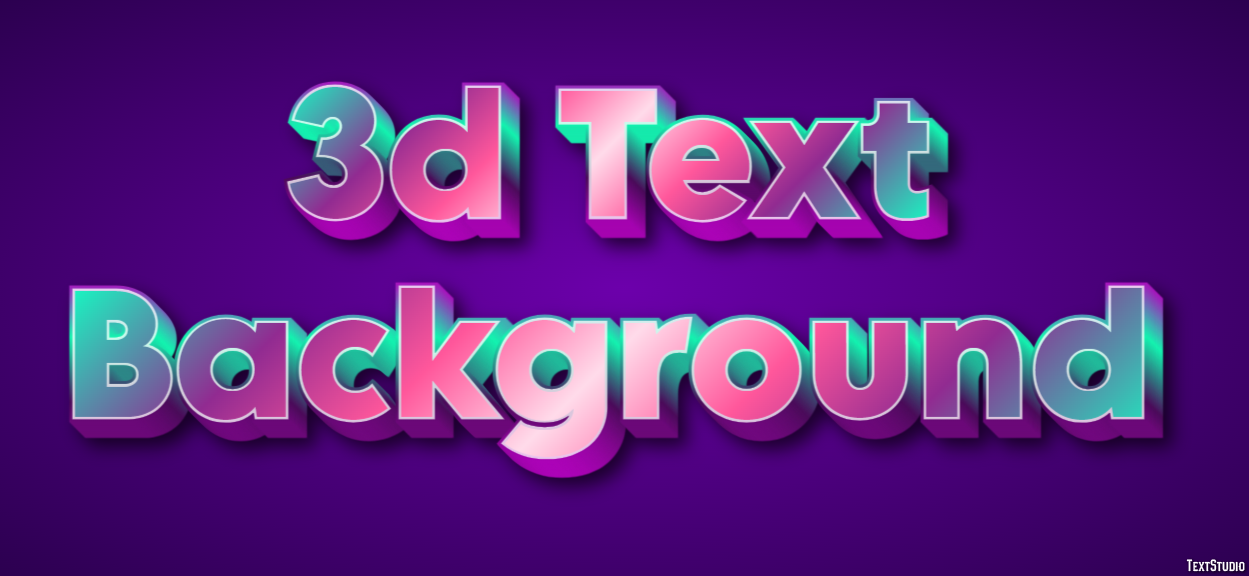 3d Text Background Metin Efekti