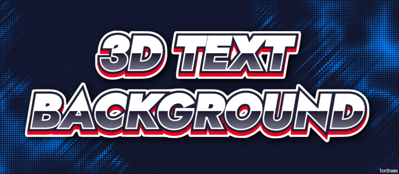 3d Text Background Metin Efekti