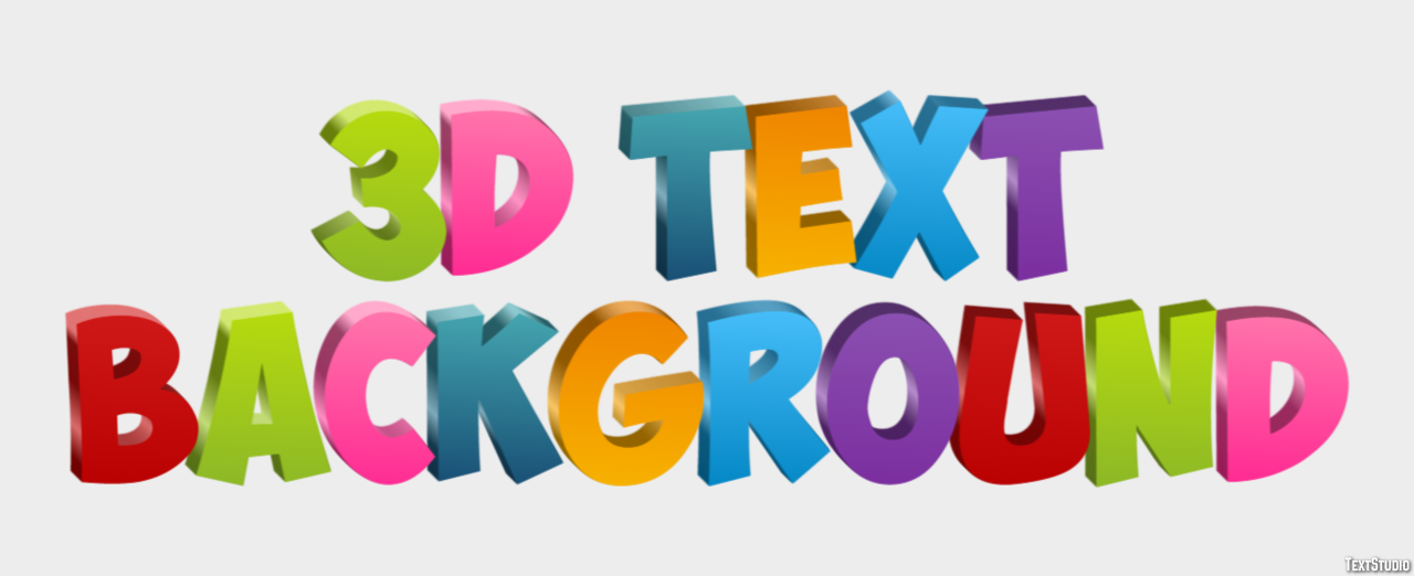 3d Text Background Metin Efekti
