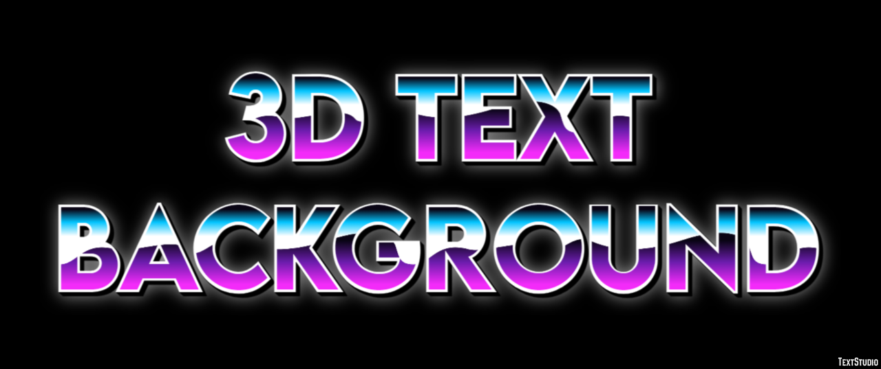 3d Text Background Metin Efekti