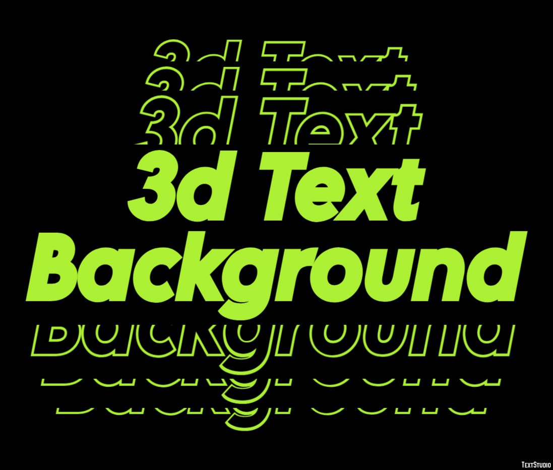 3d Text Background Metin Efekti
