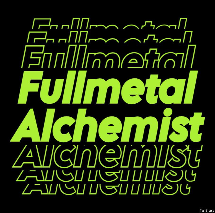 Fullmetal Alchemist Text Effect