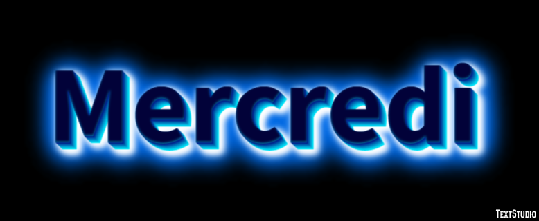 Mercredi Efeito de texto