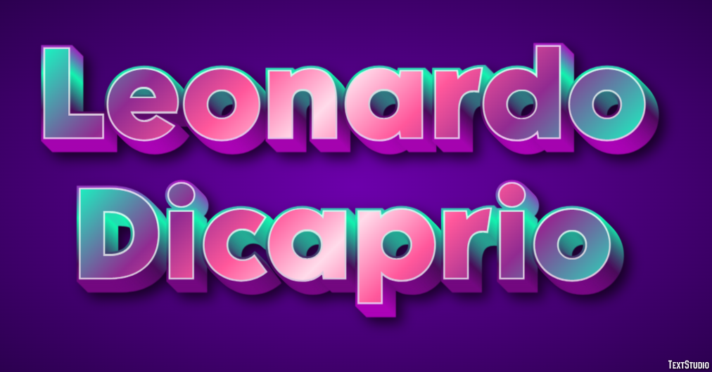 Leonardo Dicaprio Effetto testo