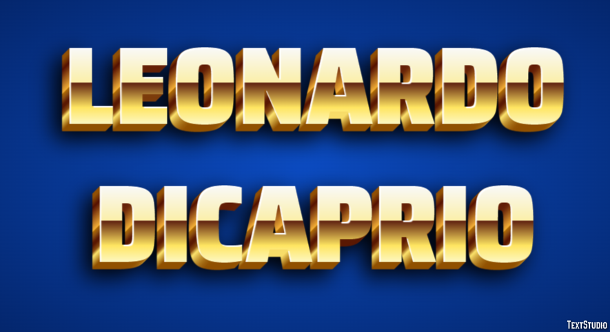 Leonardo Dicaprio Effetto testo