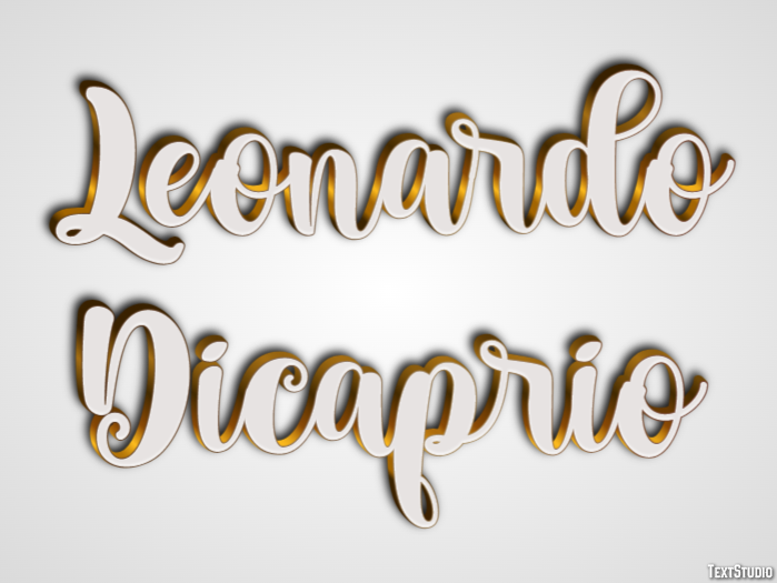 Leonardo Dicaprio Effetto testo