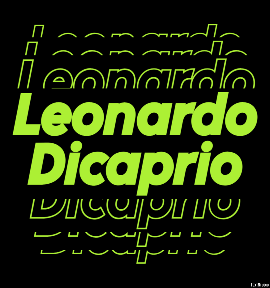 Leonardo Dicaprio Effetto testo