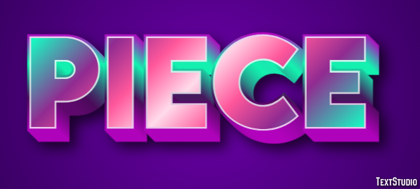 Piece Efecto de Texto