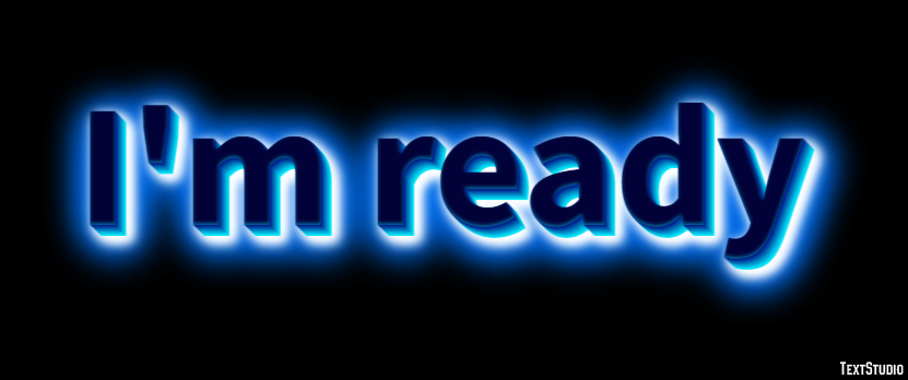 I'm ready テキスト効果