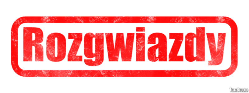 Rozgwiazdy Efekt tekstowy