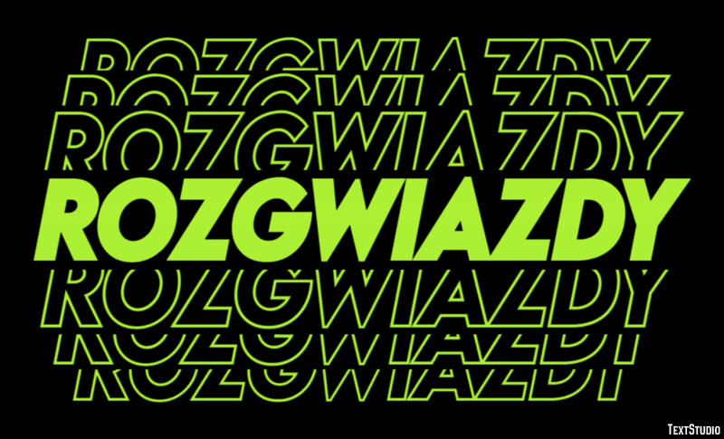 Rozgwiazdy Efekt tekstowy