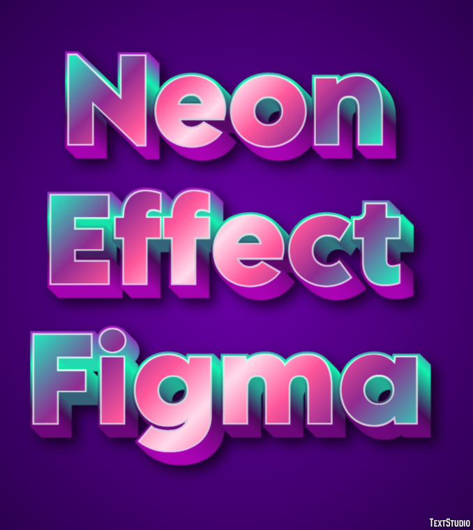 Neon Effect Figma Text Effect