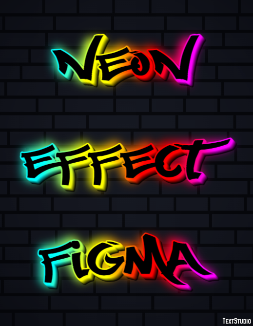 Neon Effect Figma Text Effect