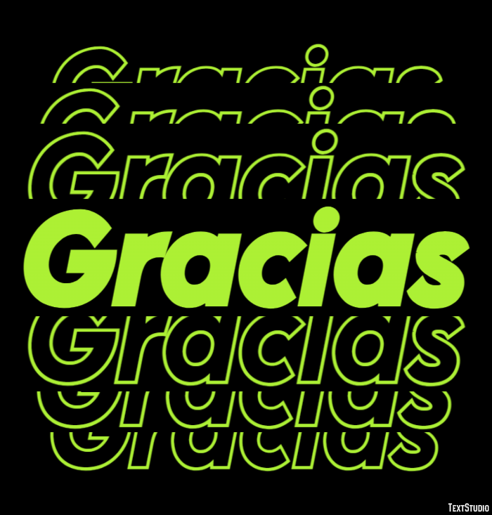Gracias Efeito do texto