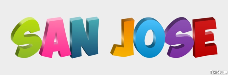 San José Texteffekt