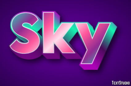 Sky Efecto de Texto
