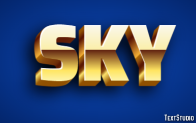 Sky Efecto de Texto