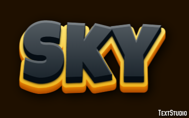 Sky Efecto de Texto