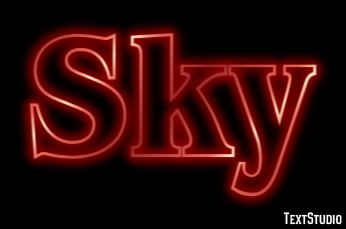 Sky Efecto de Texto