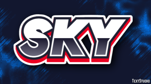 Sky Efecto de Texto