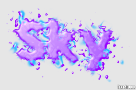 Sky Efecto de Texto