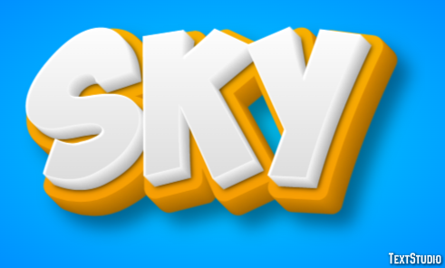 Sky Efecto de Texto