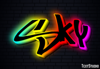 Sky Efecto de Texto