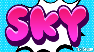 Sky Efecto de Texto
