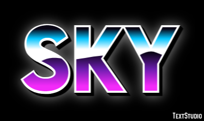 Sky Efecto de Texto