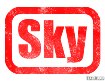 Sky Efecto de Texto