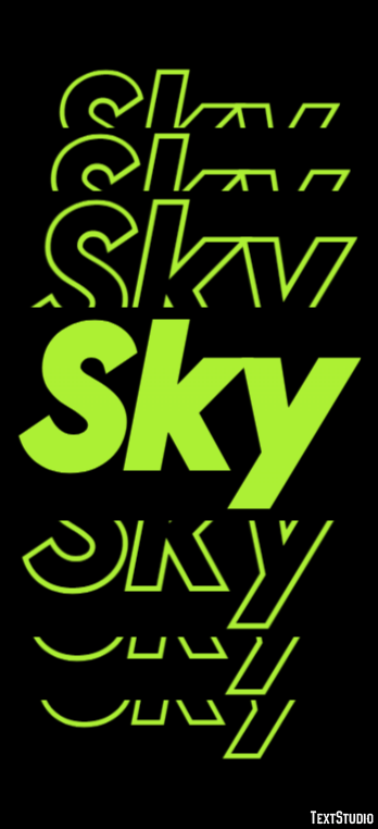 Sky Efecto de Texto