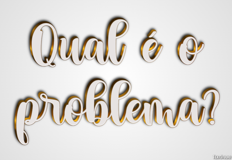 Qual é o problema? Text Effect