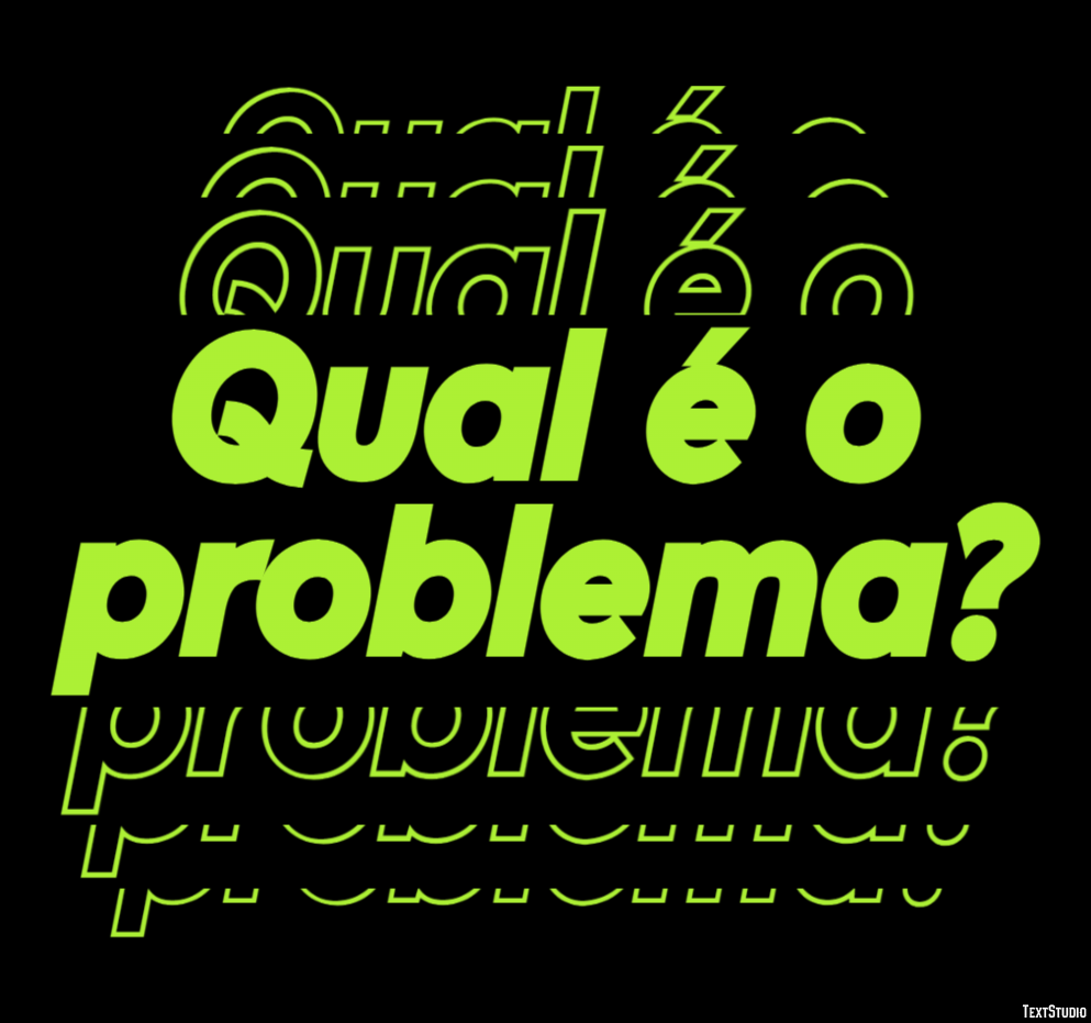 Qual é o problema? Texteffekt