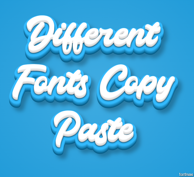 Different Fonts Copy Paste Efecto de Texto