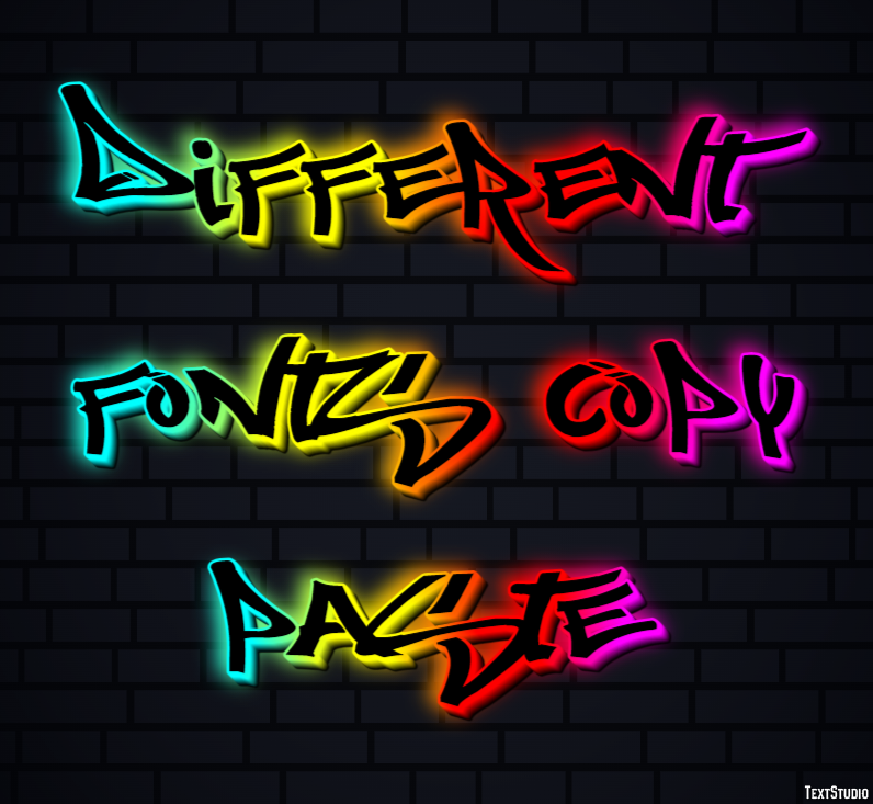 Different Fonts Copy Paste テキスト効果