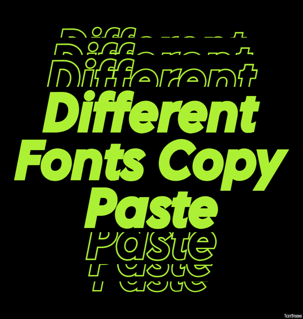 Different Fonts Copy Paste Text Effect